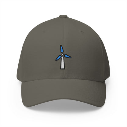 Wind Energy Emoji Olive Cap – Premium by Capmoji