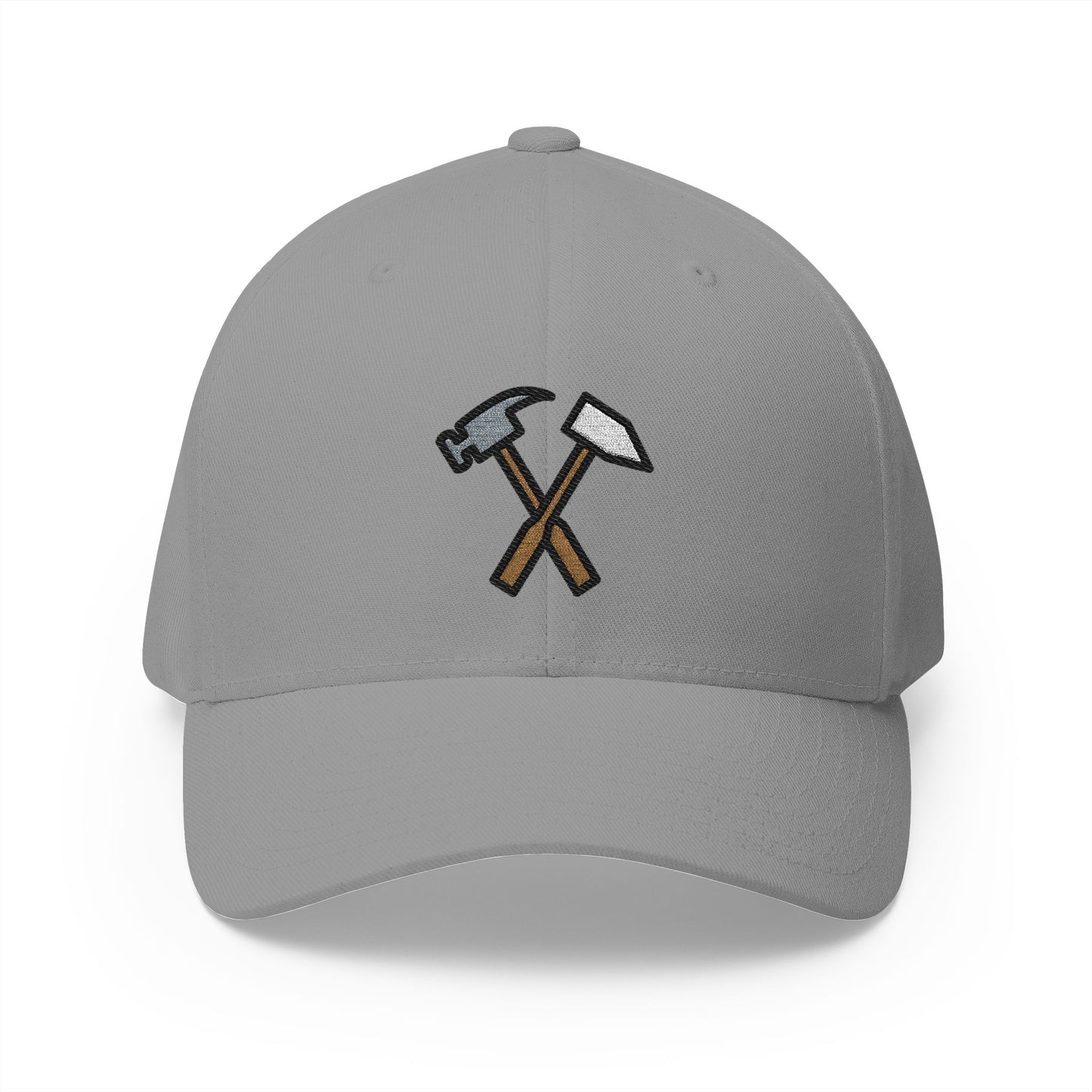 Hammer And Pick Emoji Grey Cap – Premium by Capmoji