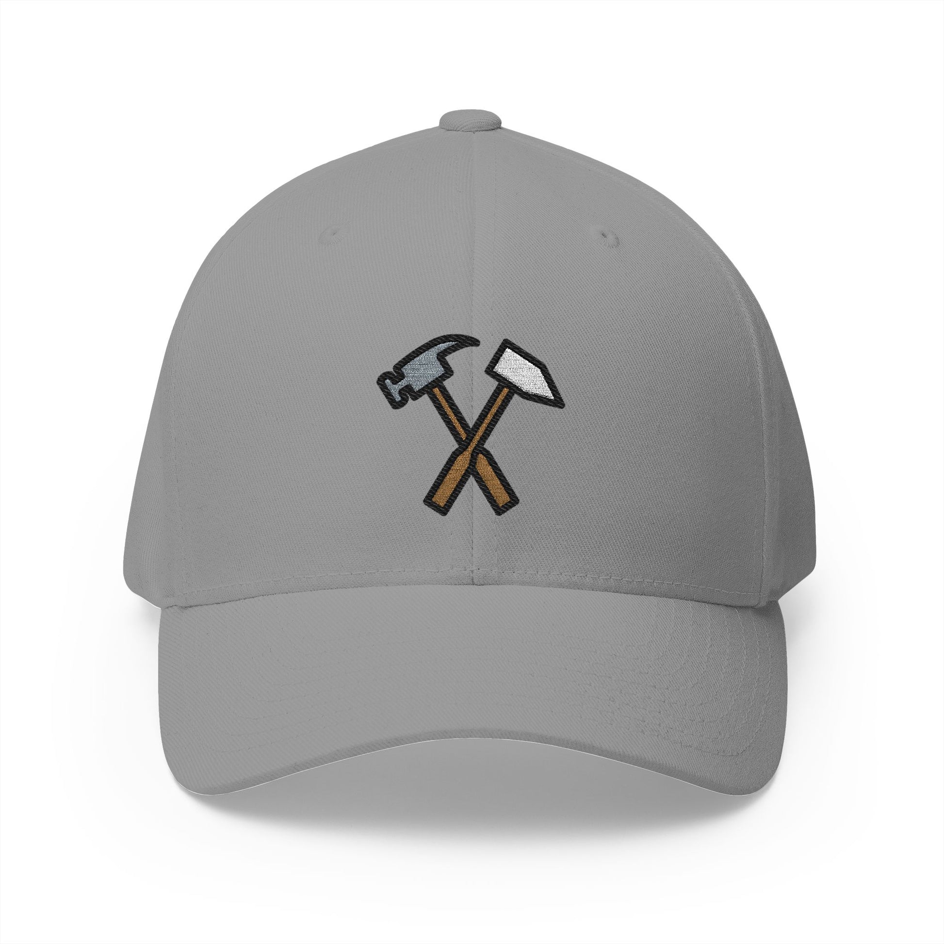 Hammer And Pick Emoji Grey Cap – Premium by Capmoji