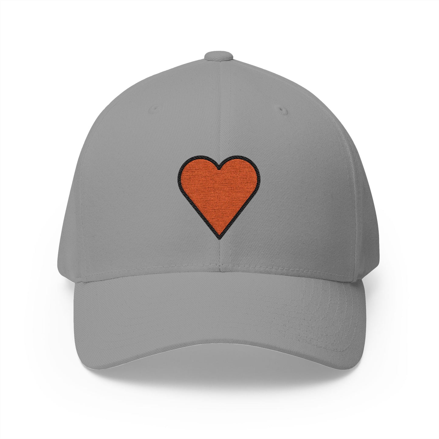 Orange Heart Emoji Grey Cap – Premium by Capmoji