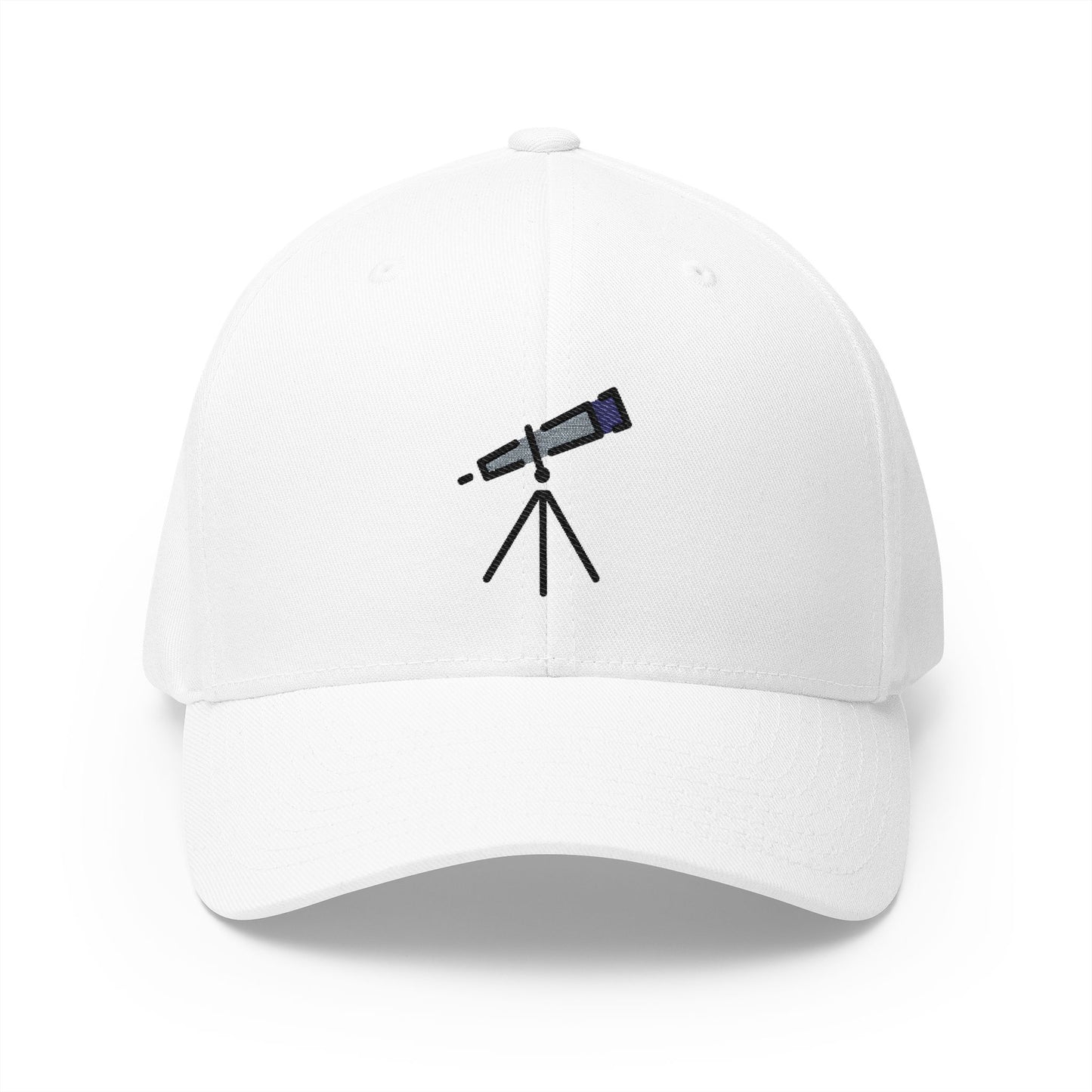 Telescope Emoji White Cap – Premium by Capmoji