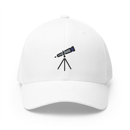 Telescope Emoji White Cap – Premium by Capmoji