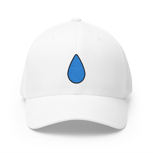 Droplet Emoji White Cap – Premium by Capmoji
