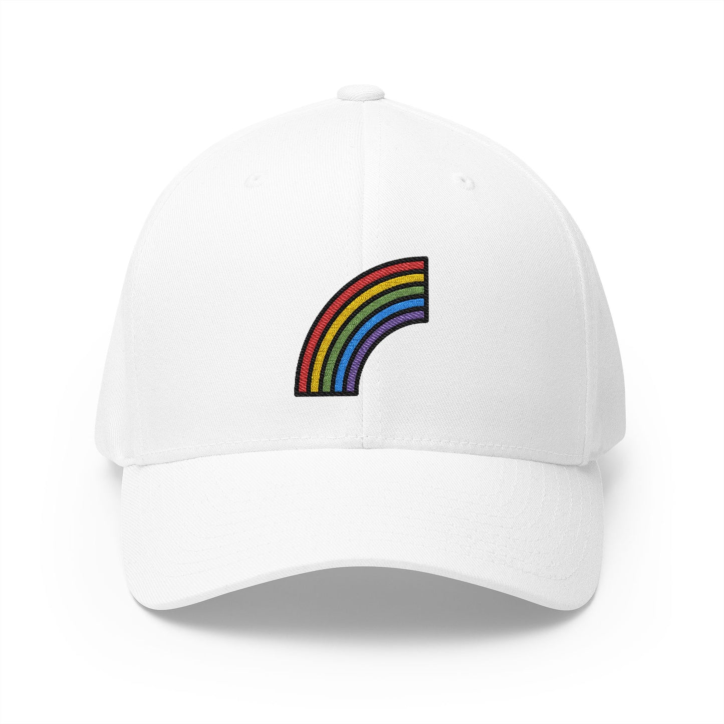 Rainbow Emoji White Cap – Premium by Capmoji
