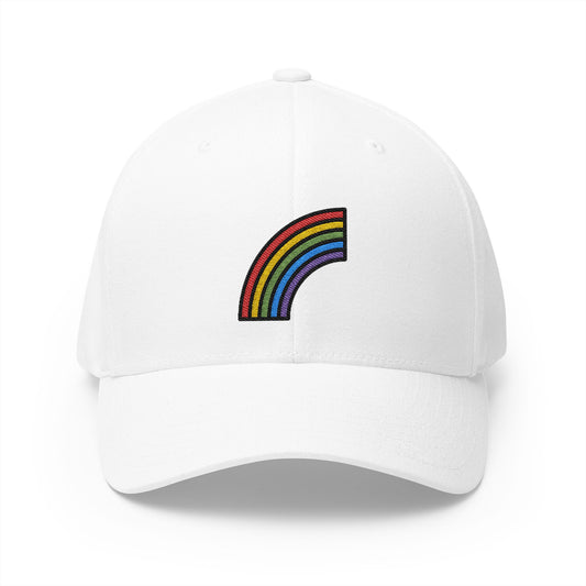Rainbow Emoji White Cap – Premium by Capmoji