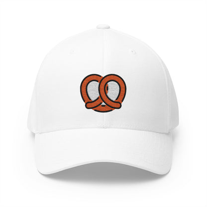 Pretzel Emoji White Cap – Premium by Capmoji