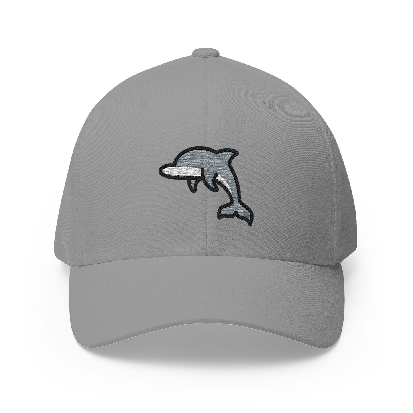 Dolphin Emoji Grey Cap – Premium by Capmoji
