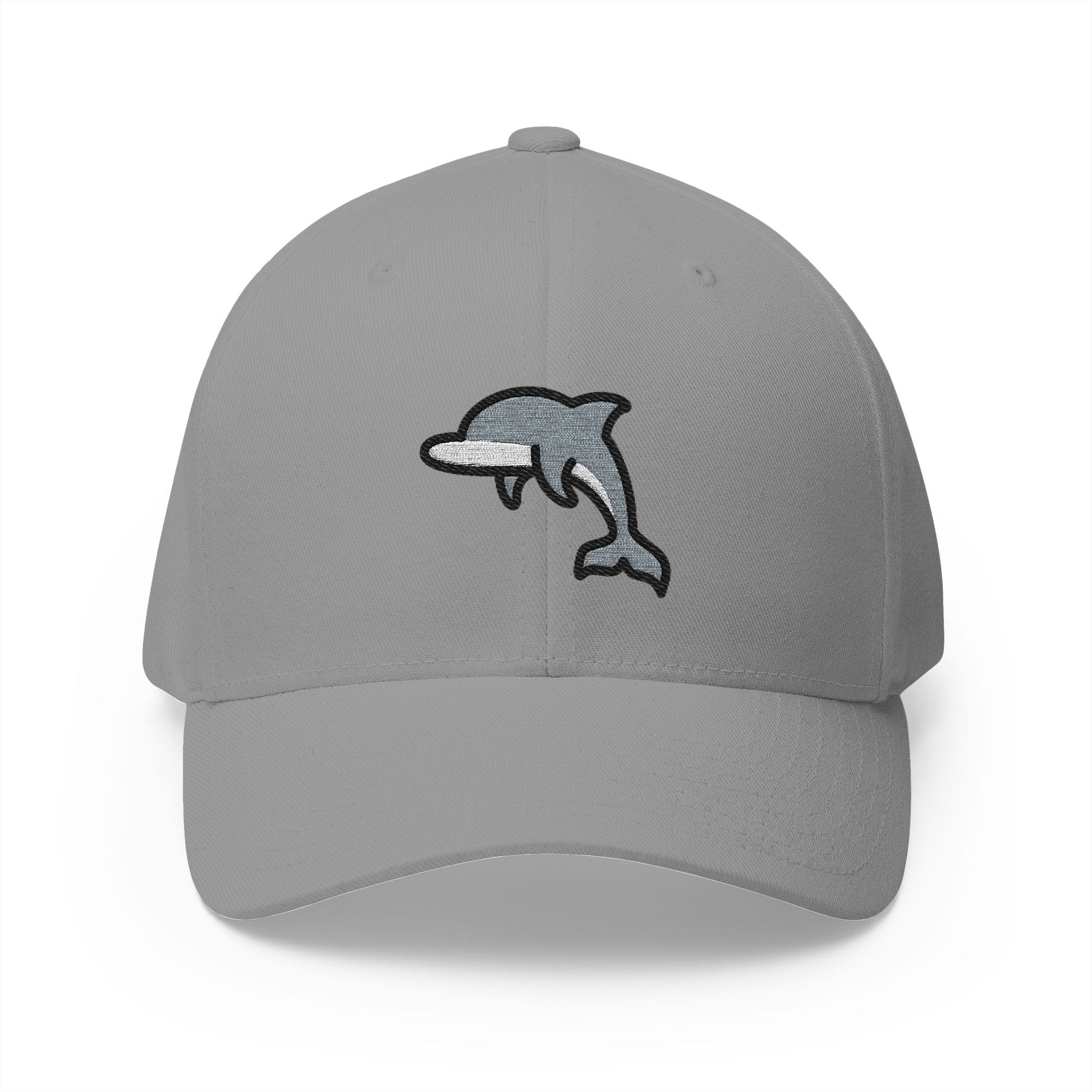 Dolphin Emoji Grey Cap – Premium by Capmoji