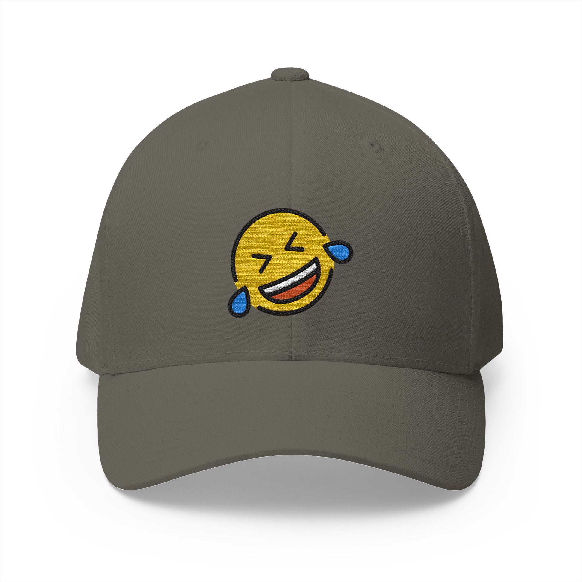 Rolling On The Floor Laughing Emoji Olive Cap – Premium by Capmoji