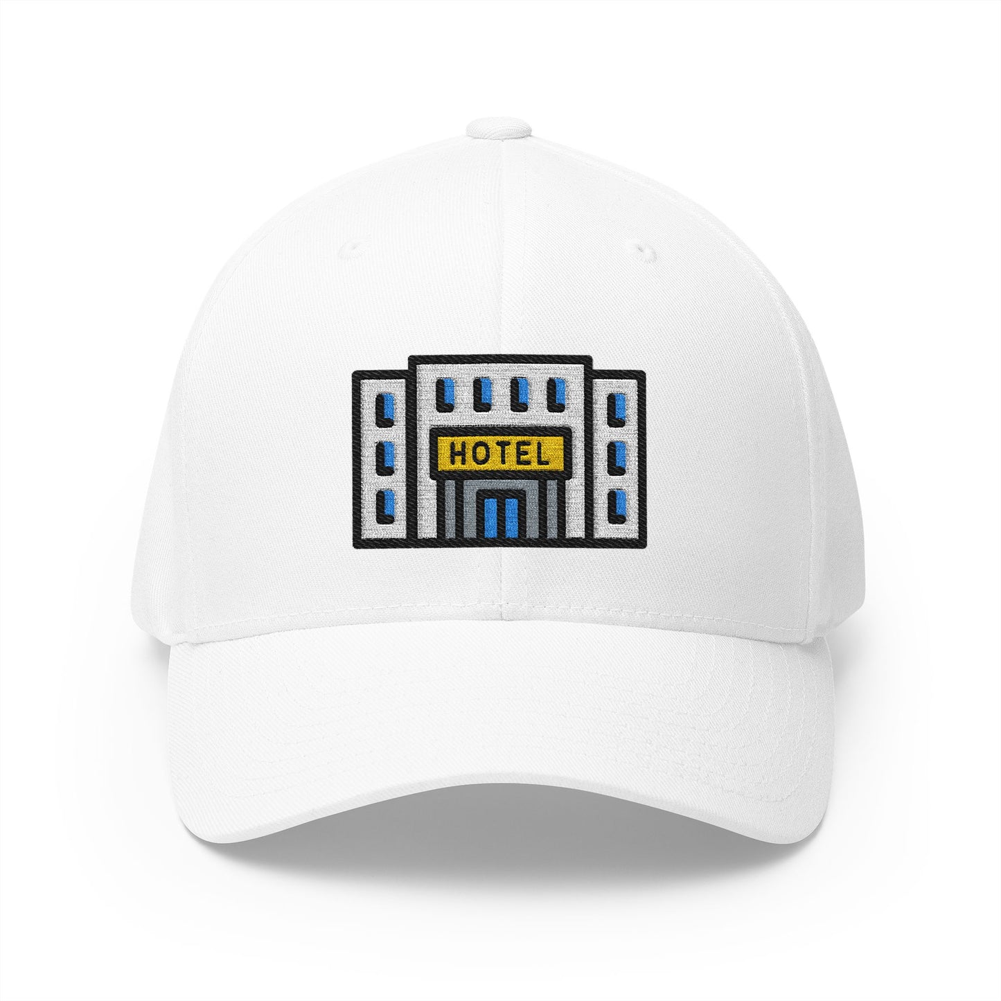 Hotel Emoji White Cap – Premium by Capmoji