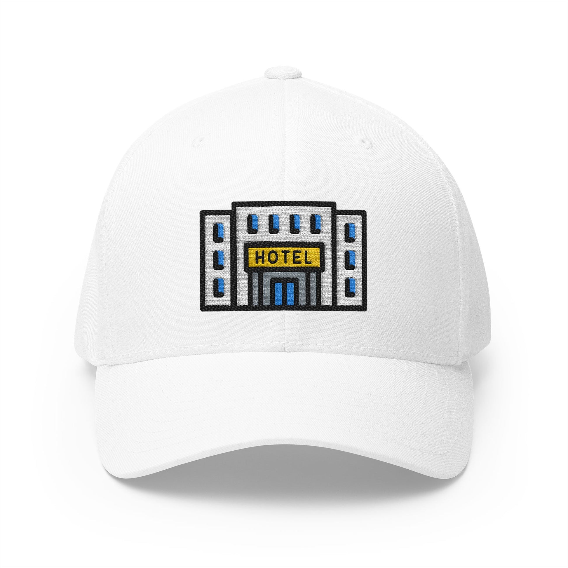 Hotel Emoji White Cap – Premium by Capmoji