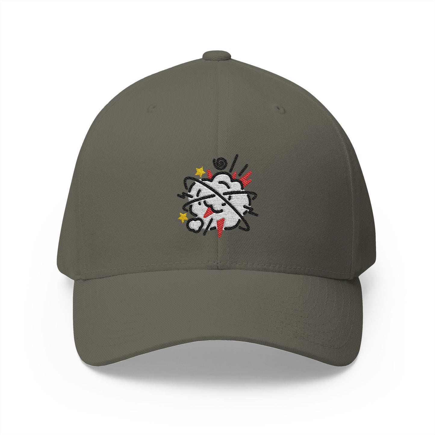 Fight Cloud Emoji Olive Cap – Premium by Capmoji