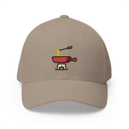 Fondue Emoji Khaki Cap – Premium by Capmoji