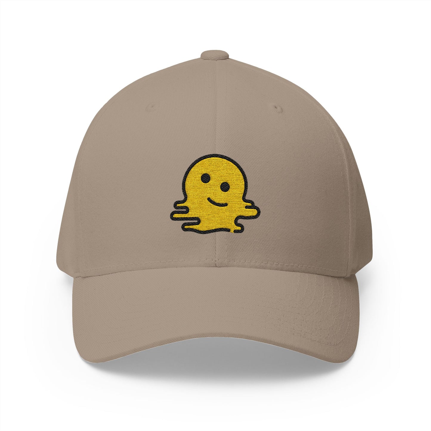 Melting Face Emoji Khaki Cap – Premium by Capmoji