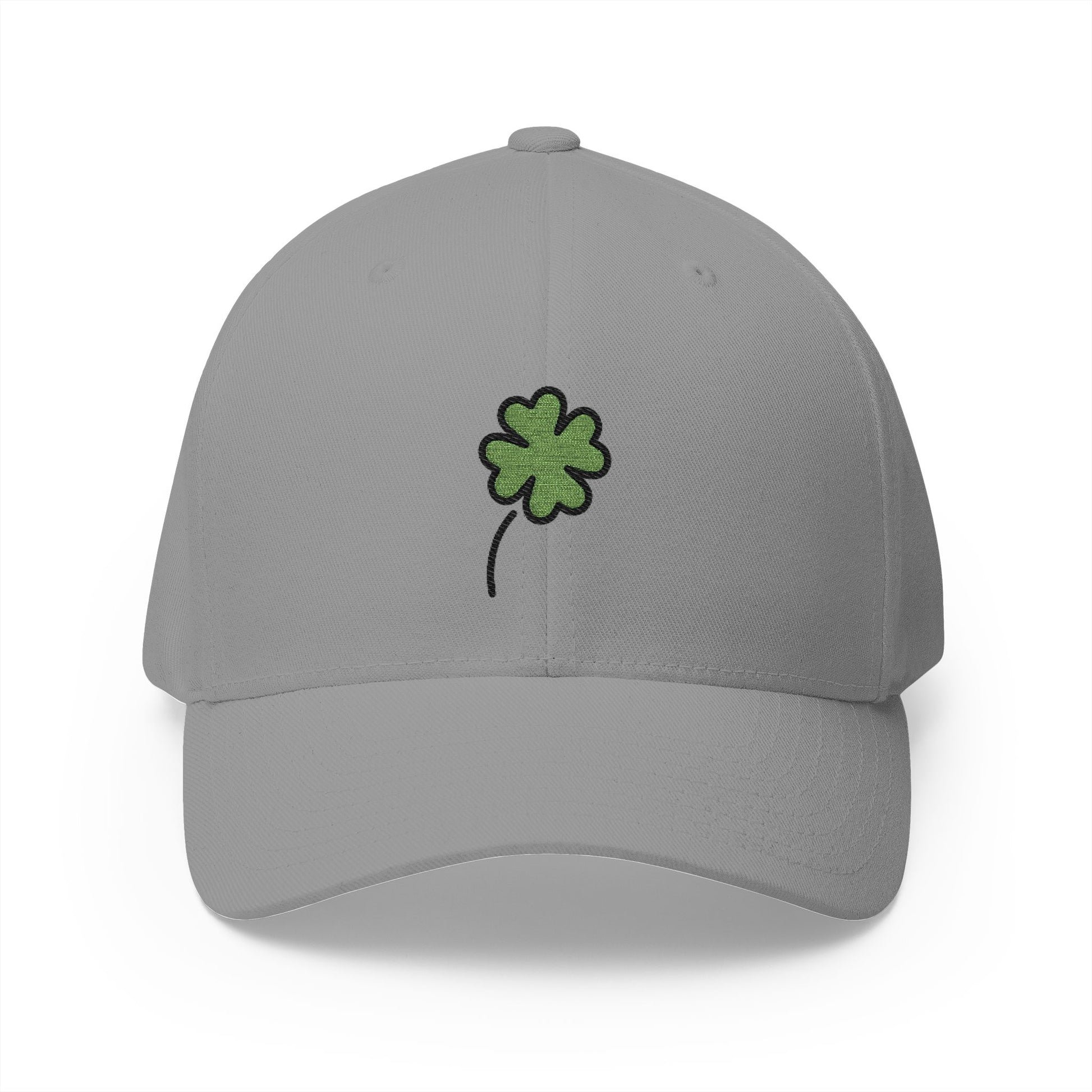 Four Leaf Clover Emoji Grey Cap – Premium by Capmoji