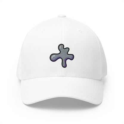 Splatter Emoji White Cap – Premium by Capmoji