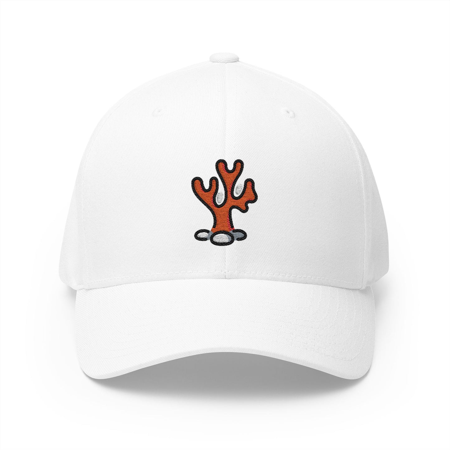 Coral Emoji White Cap – Premium by Capmoji