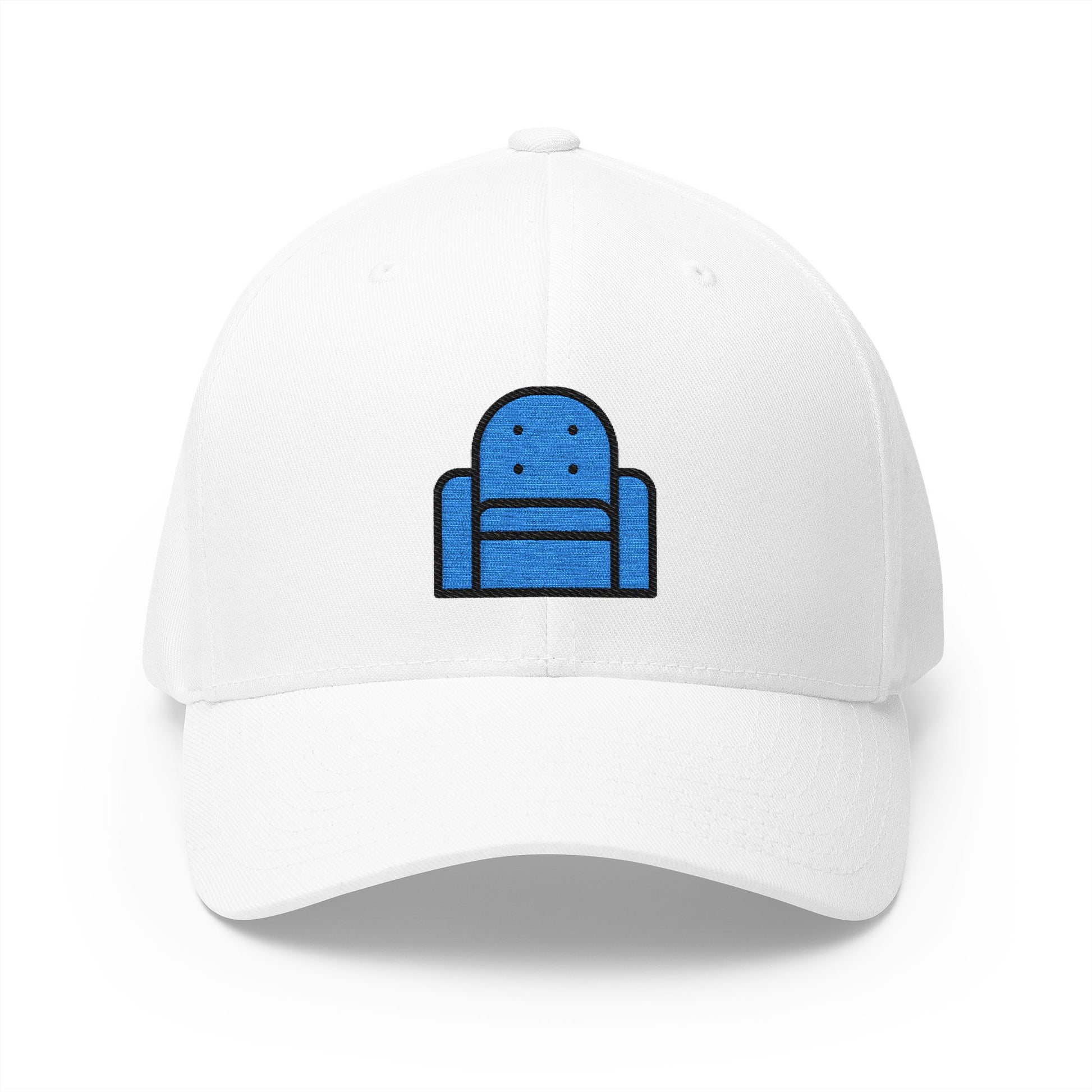 Armchair Emoji White Cap – Premium by Capmoji