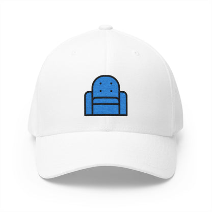 Armchair Emoji White Cap – Premium by Capmoji