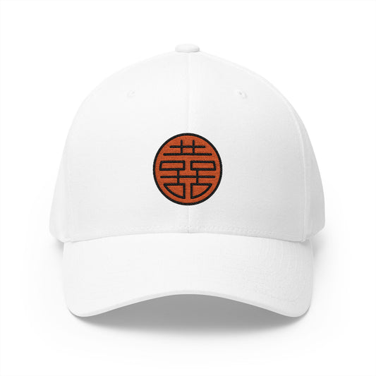 Rounded Symbol For Shuangxi Emoji White Cap – Premium by Capmoji