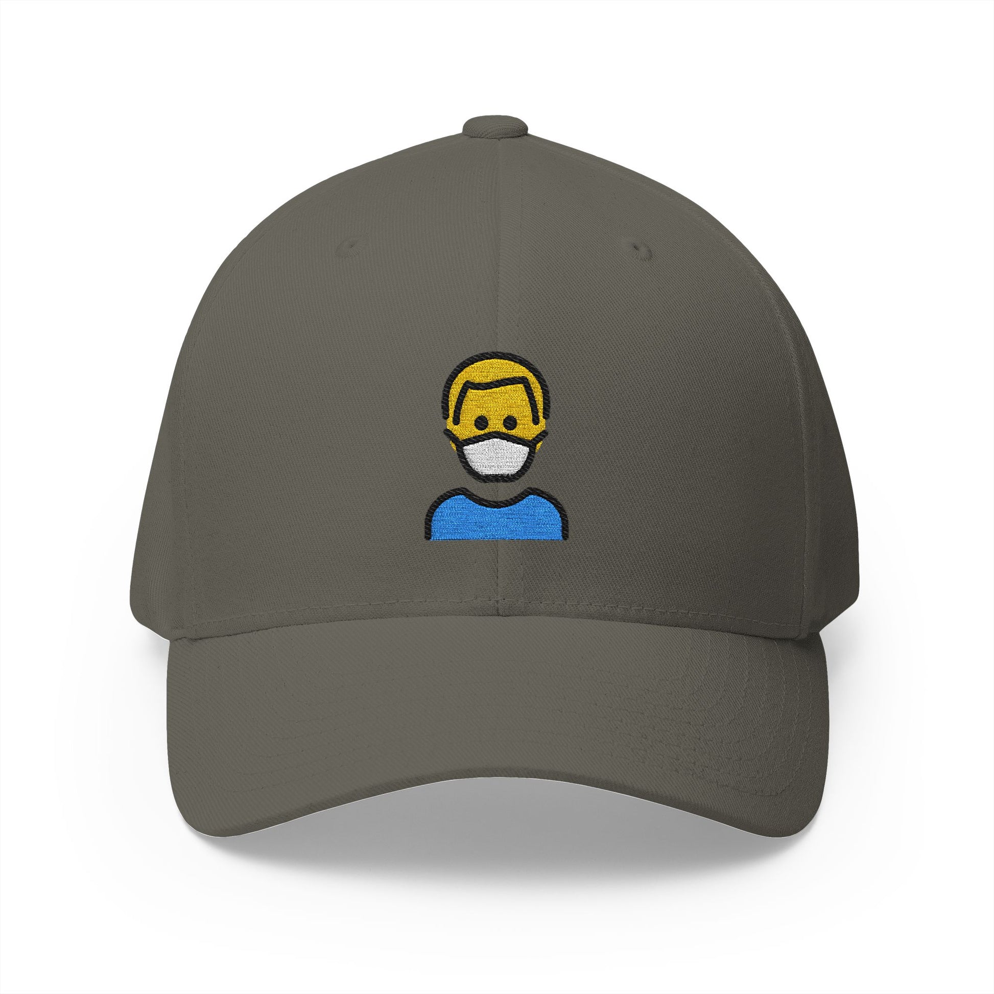 Person With Medical Mask Emoji Olive Cap – Premium by Capmoji