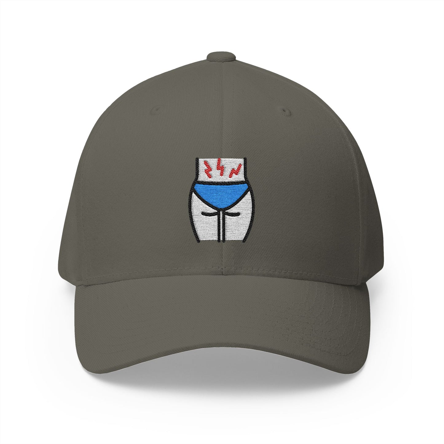 Backache Emoji Olive Cap – Premium by Capmoji