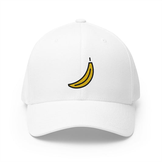 Banana Emoji White Cap – Premium by Capmoji