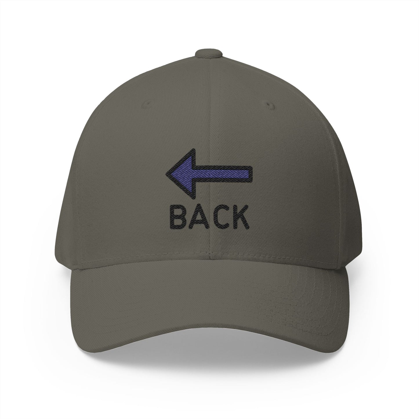 Back Arrow Emoji Olive Cap – Premium by Capmoji