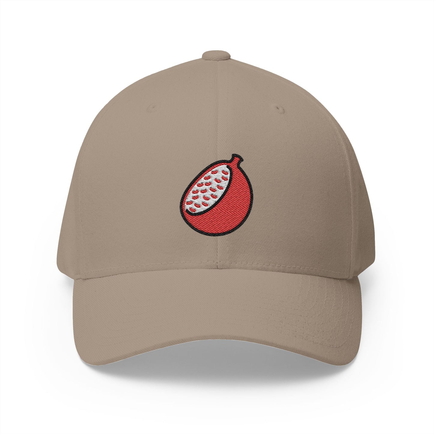 Pomegranate Emoji Khaki Cap – Premium by Capmoji