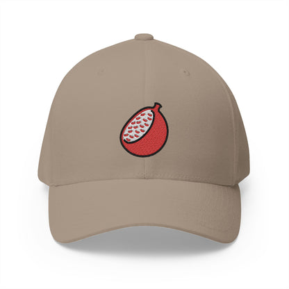 Pomegranate Emoji Khaki Cap – Premium by Capmoji
