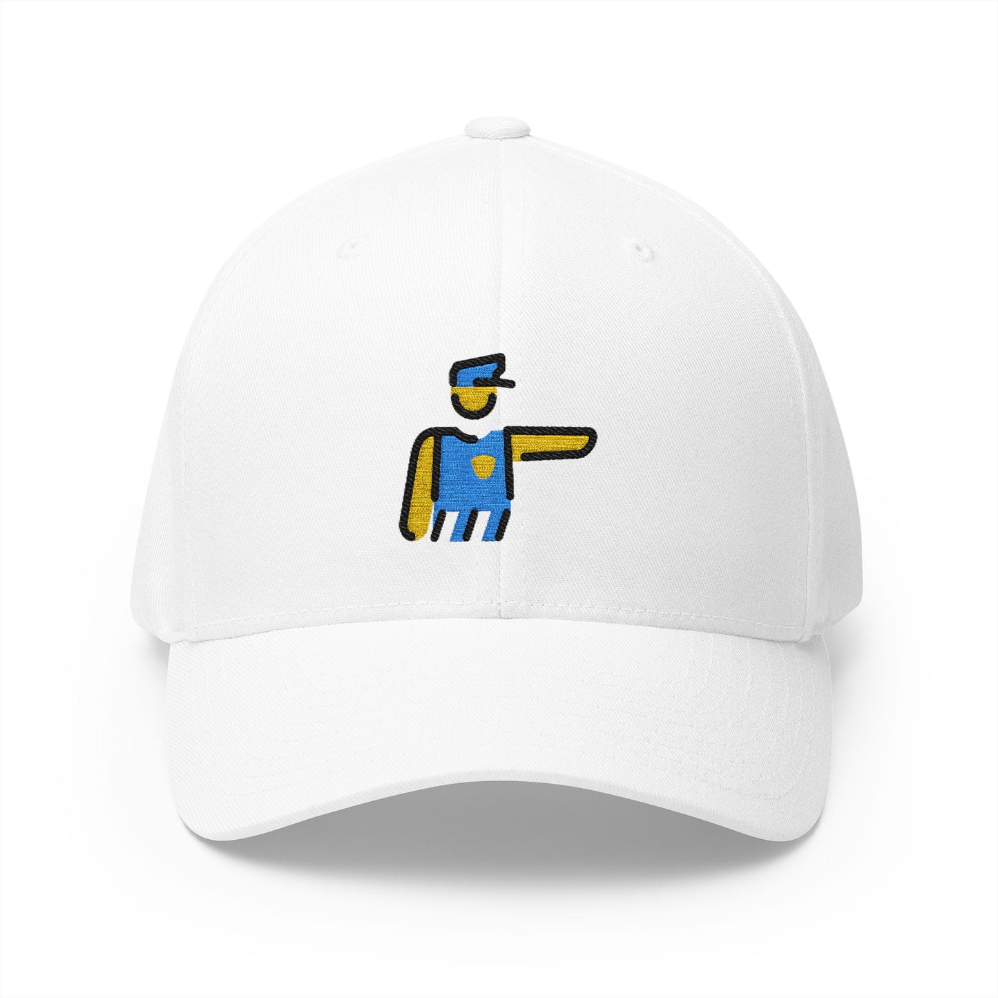 Authority Instruction Emoji White Cap – Premium by Capmoji