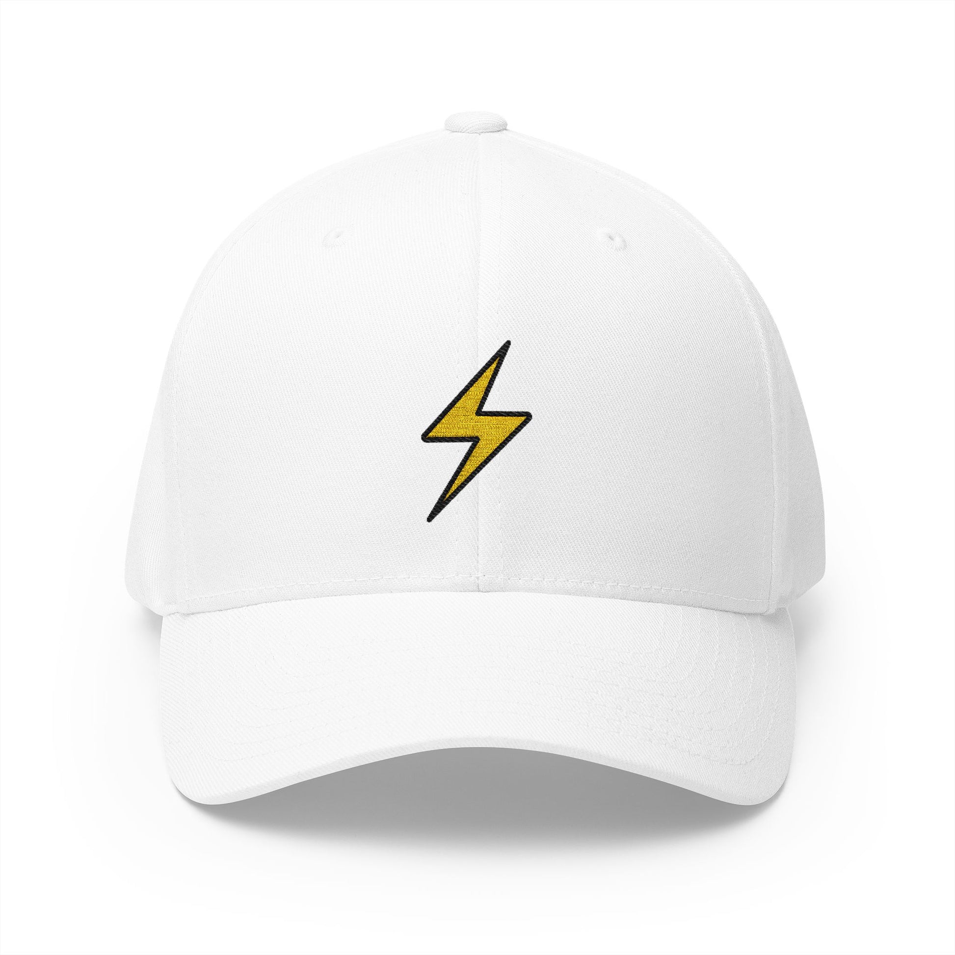 High Voltage Emoji White Cap – Premium by Capmoji