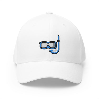 Diving Mask Emoji White Cap – Premium by Capmoji