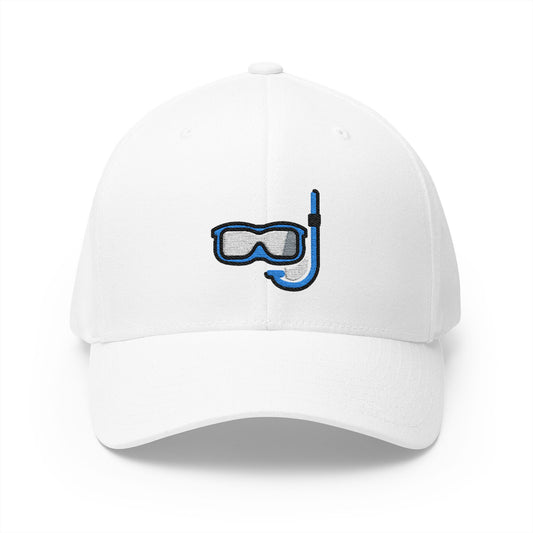 Diving Mask Emoji White Cap – Premium by Capmoji
