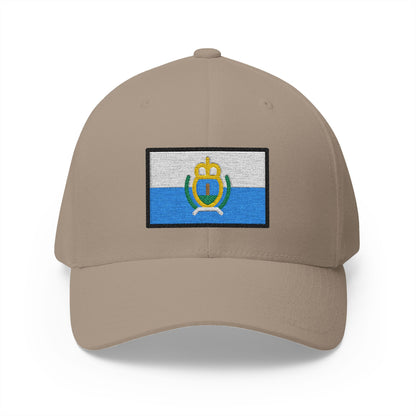 Flag: San Marino Emoji Khaki Cap – Premium by Capmoji