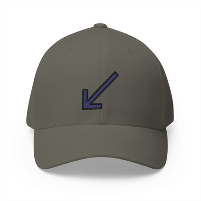 Down-Left Arrow Emoji Olive Cap – Premium by Capmoji