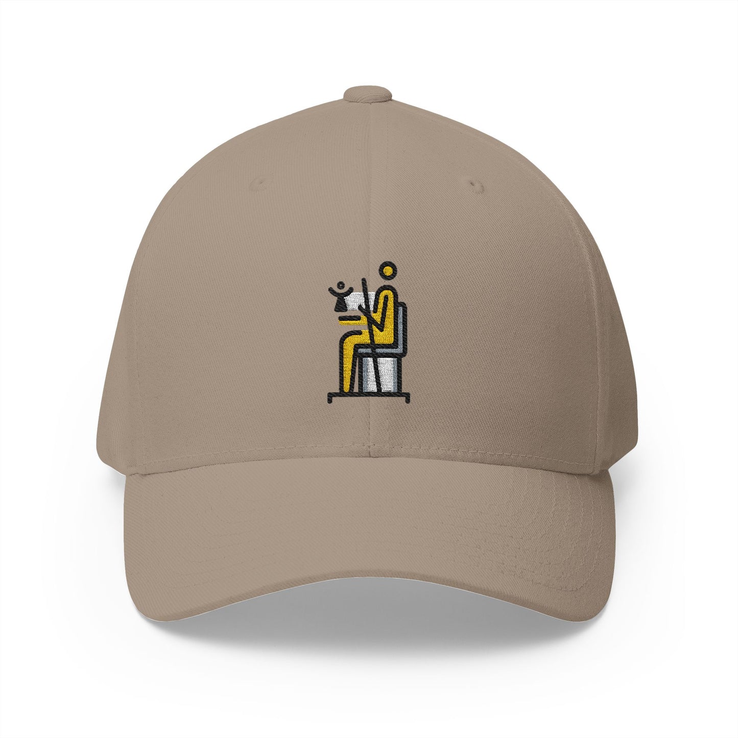 Statue Of Zeus At Olympia Emoji Khaki Cap – Premium by Capmoji