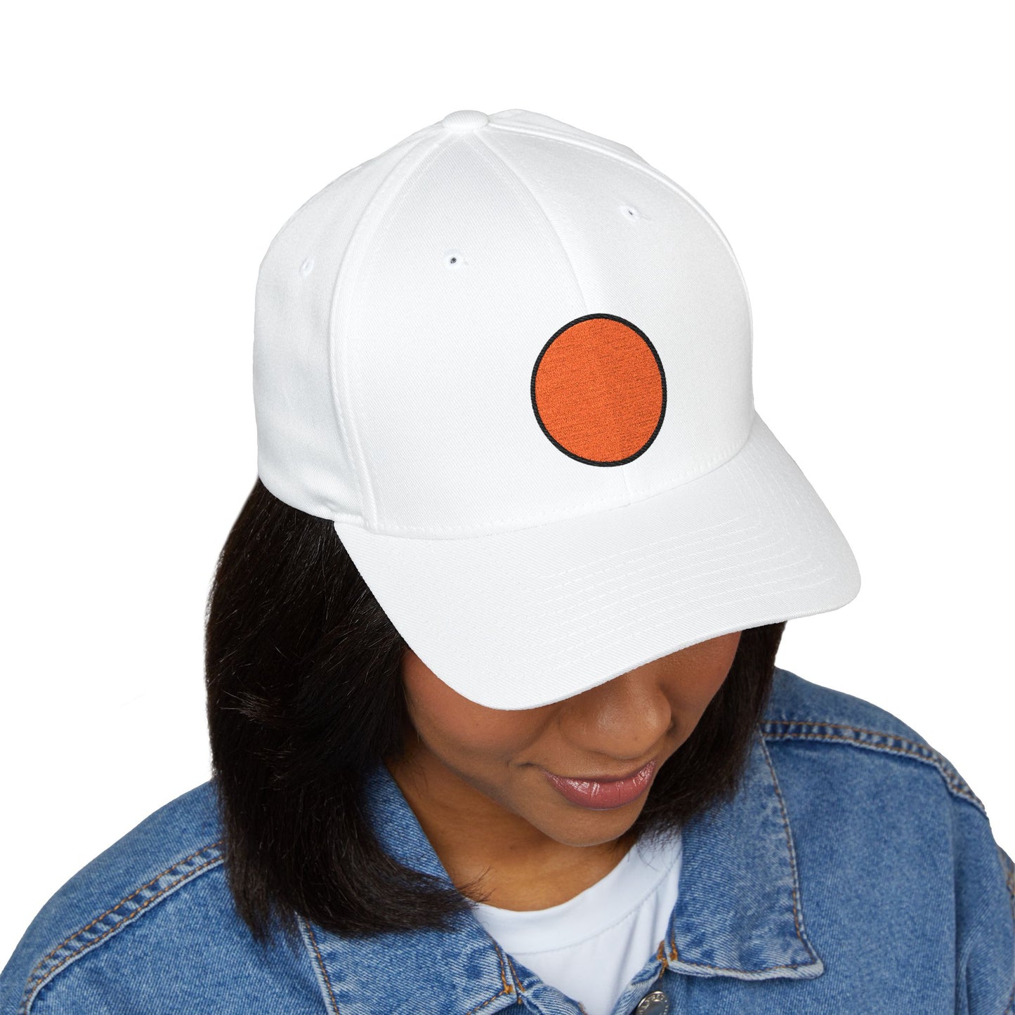 Orange Circle Emoji Cap – Premium by Capmoji
