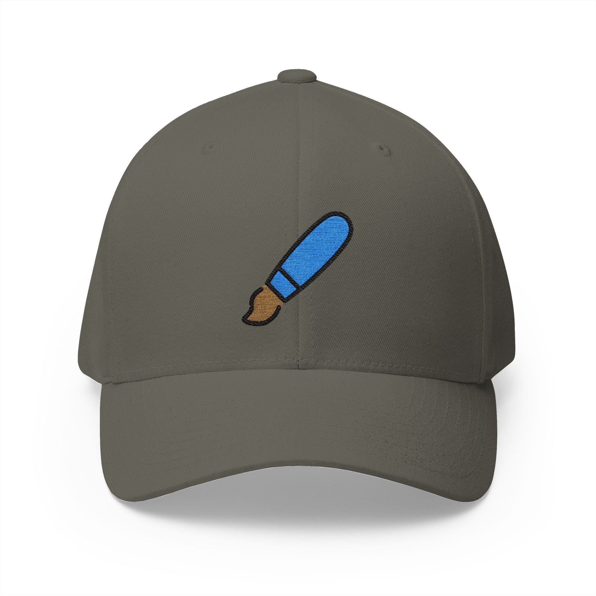 Paintbrush Emoji Olive Cap – Premium by Capmoji