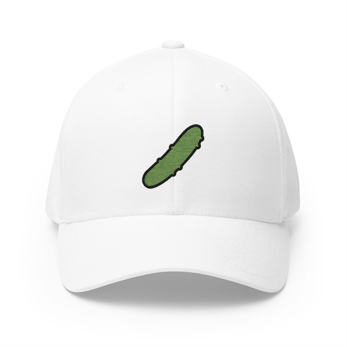 Cucumber Emoji White Cap – Premium by Capmoji