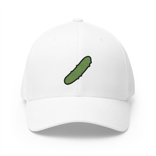 Cucumber Emoji White Cap – Premium by Capmoji