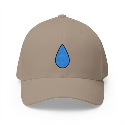 Droplet Emoji Khaki Cap – Premium by Capmoji