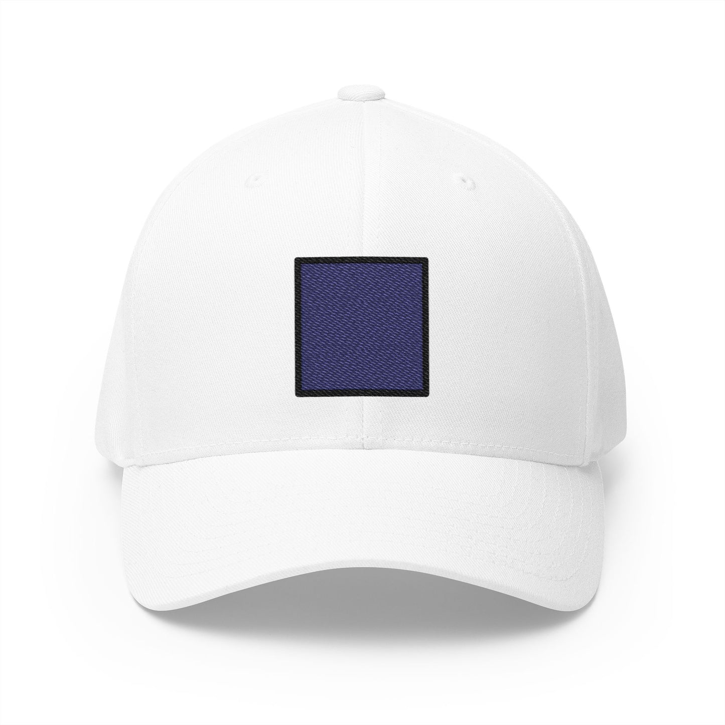 Black Medium Square Emoji White Cap – Premium by Capmoji