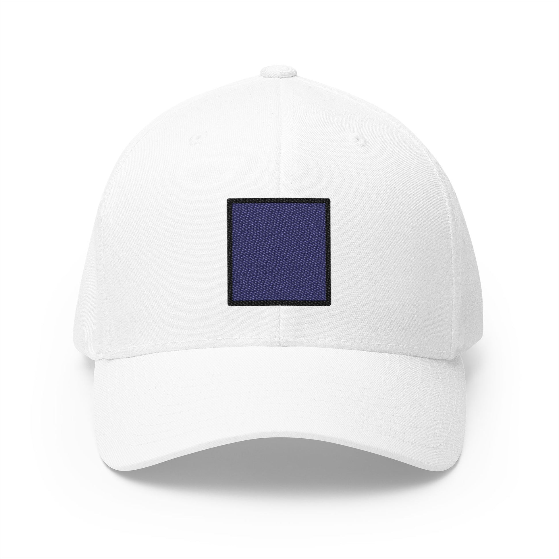 Black Medium Square Emoji White Cap – Premium by Capmoji