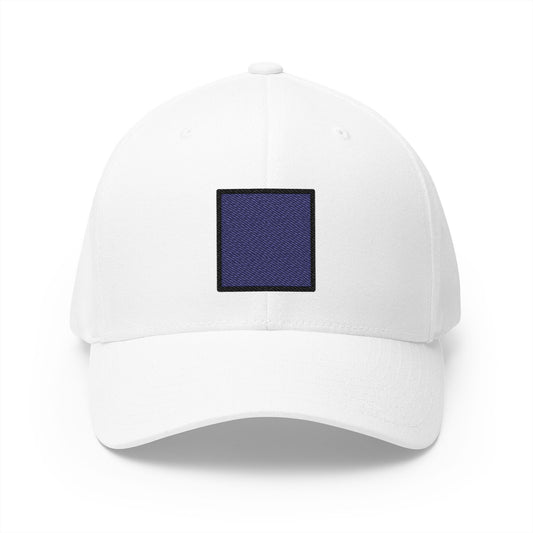 Black Medium Square Emoji White Cap – Premium by Capmoji