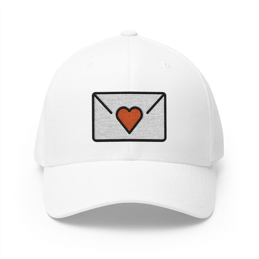 Love Letter Emoji White Cap – Premium by Capmoji
