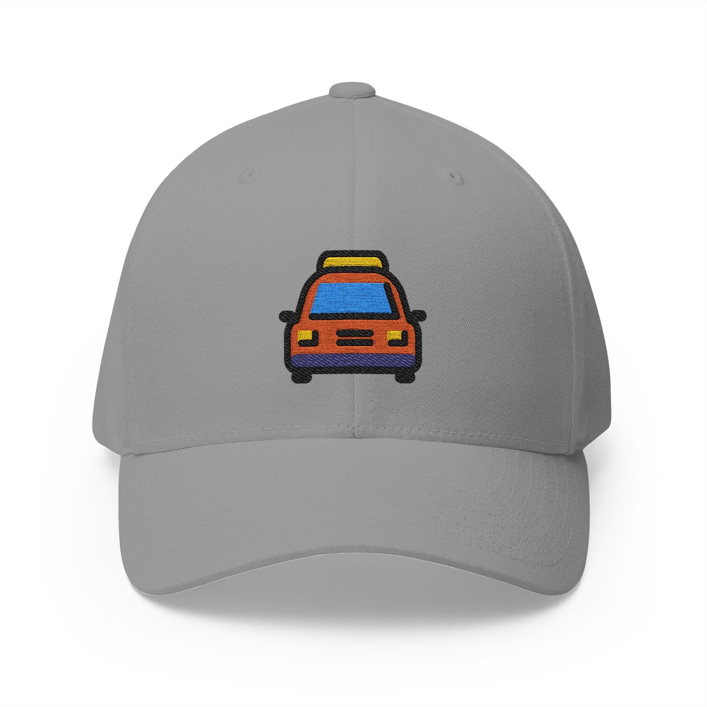 Oncoming Taxi Emoji Grey Cap – Premium by Capmoji