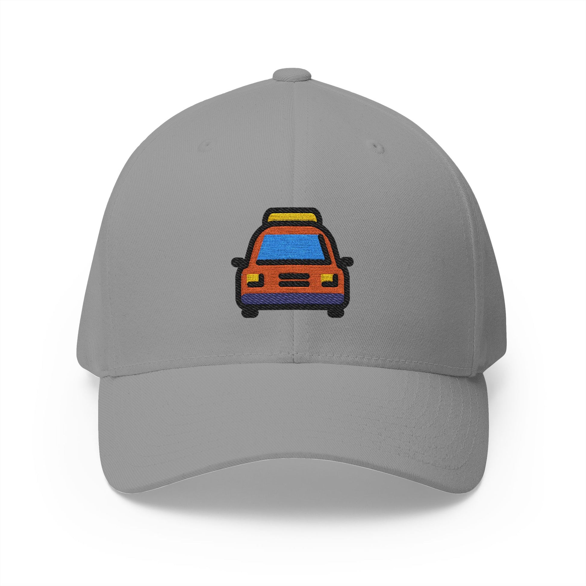 Oncoming Taxi Emoji Grey Cap – Premium by Capmoji