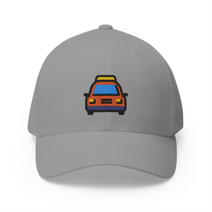 Oncoming Taxi Emoji Grey Cap – Premium by Capmoji