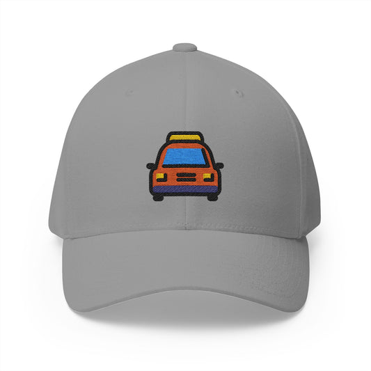 Oncoming Taxi Emoji Grey Cap – Premium by Capmoji